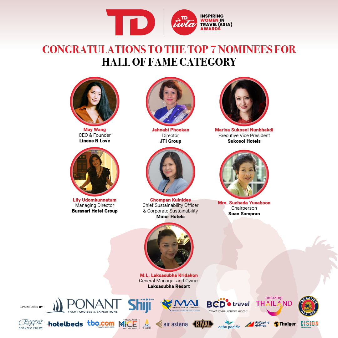 Meet the top nominees for Travel Daily Media (TD) – Inspiring Women in Travel Asia (IWTA) Awards 2023